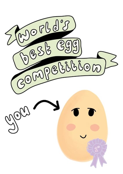 You're a good egg - thank you appreciation card to express gratitude created by Kty.Illustrates