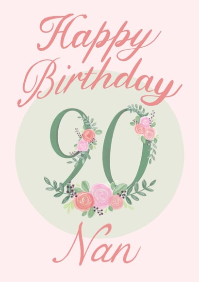 90th Birthday Card for Nan created by Fantastical Fun Shop