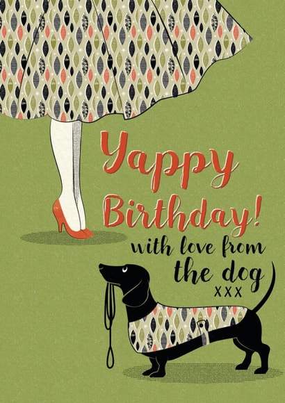 Retro Birthday Card - From the Dog created by Pennychoo