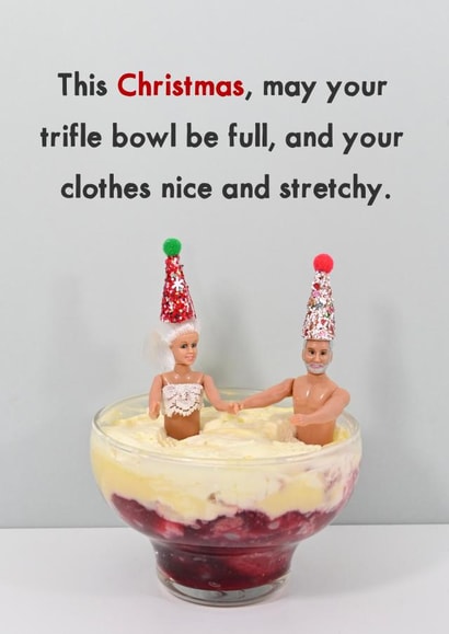 Funny trifle card for the festive season this christmas! created by Bold & Bright Cards