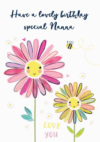 Traditional Birthday Card - Special Nanna created by Katie Phythian Design