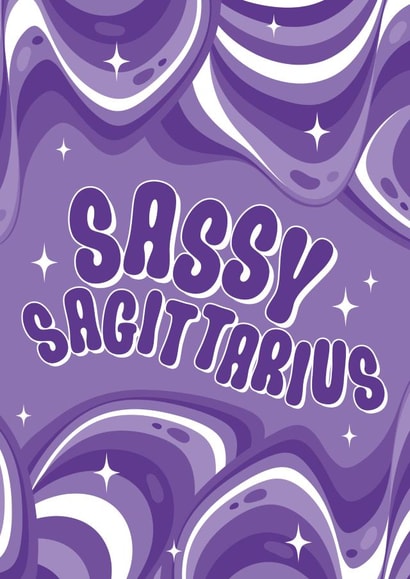 Groovy Sassy Sagittarius Birthday Card created by Ziggle Designs