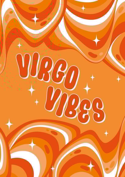 Groovy Virgo Vibes Birthday Card created by Ziggle Designs