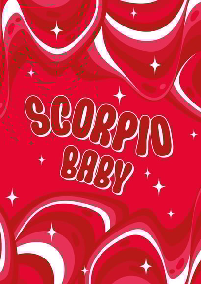 Groovy Scorpio Baby Birthday Card created by Ziggle Designs