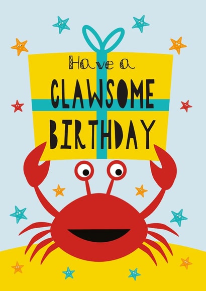 Children's Clawsome Birthday Card | Kids Birthday Card | Cute Children's Card created by Stripey Cats