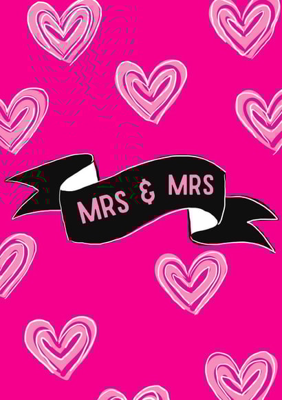 LGBTQ wedding card created by Lily the Print