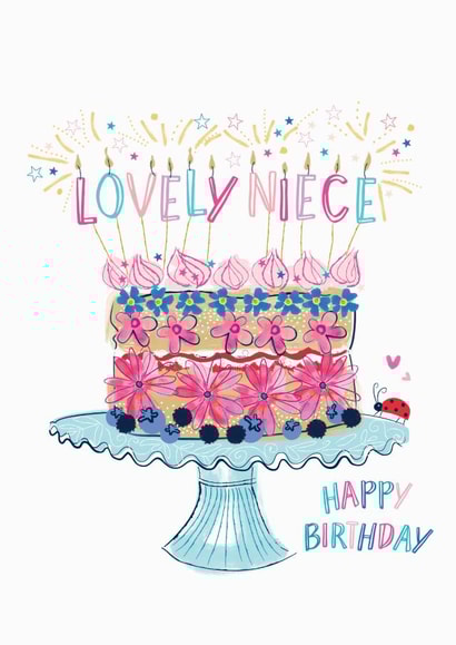 Traditional Birthday Card - Lovely Niece created by Katie Phythian Design
