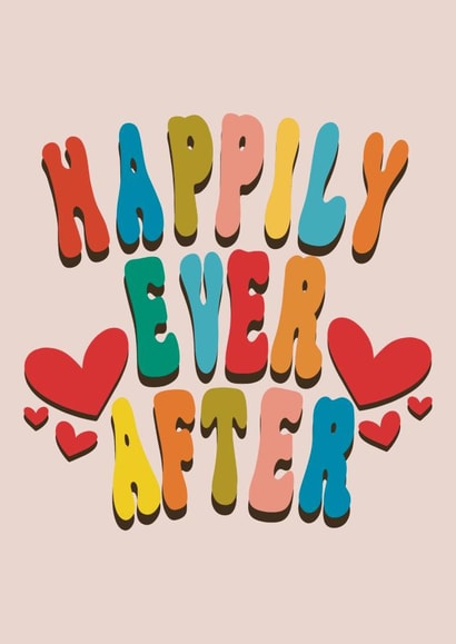 Cute Wedding Card - Happily Ever After created by Happy Sunshine Studio