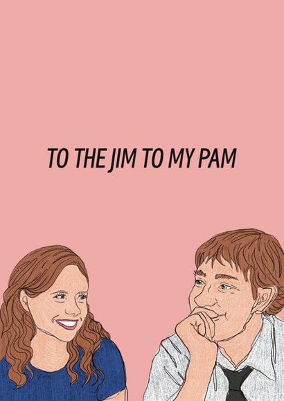 Jim and Pam - The Office - Romantic Card created by Saluki Studio