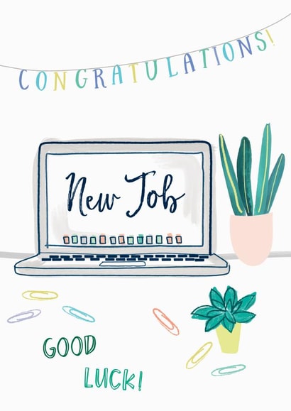Pretty New Job Card - Congratulations created by Katie Phythian Design
