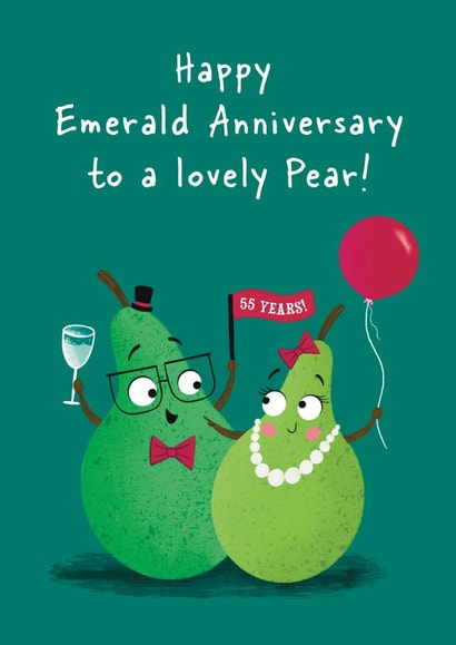 Emerald Anniversary Lovely Pear 55 years! created by Hannah Jayne Lewin