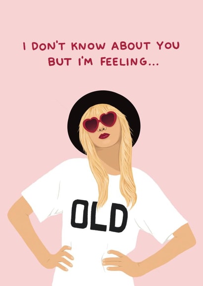 Funny Celebrity Taylor Swift Birthday Card created by Lucy Maggie Designs