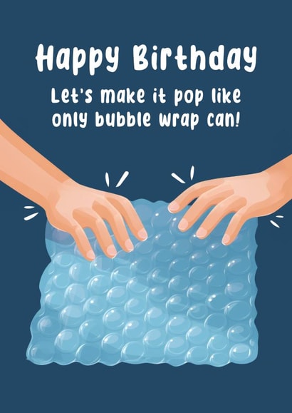 Funny Birthday Card - Bubble Wrap created by Nova & Sky