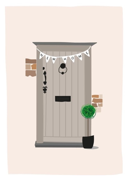 Cute 'New Home' Card, New Home, House Card created by Gem Draws Stuff