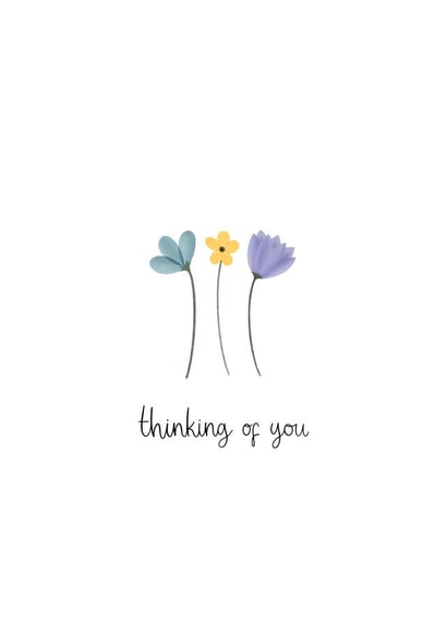 Thinking Of You - Floral Card created by Kalm Lettering