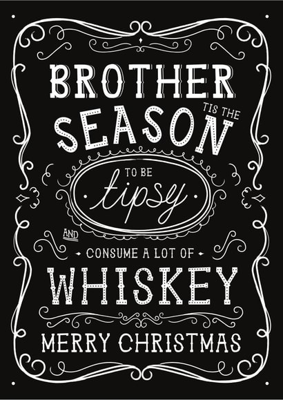Fun Christmas Card - Brother - Jack Daniels Whiskey created by  la la la     Designs