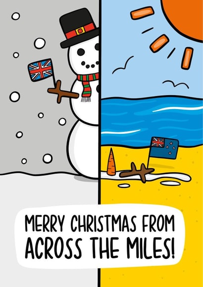 Across The Miles Christmas Card | New Zealand Card created by TeePee Creations
