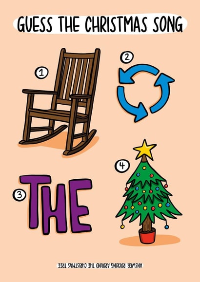 Rockin Around The Christmas Tree Card | Funny Card created by TeePee Creations