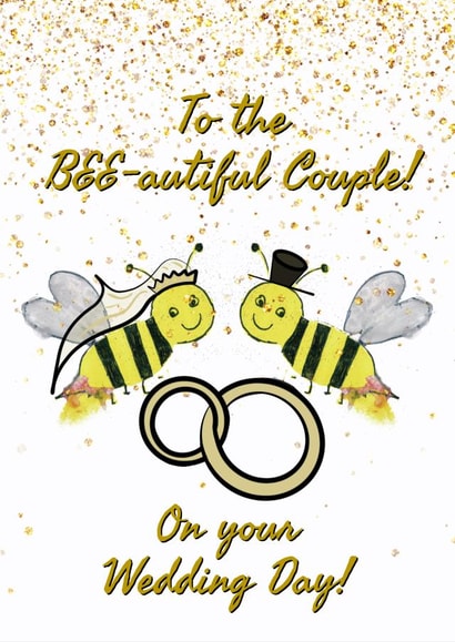 The perfect card for  a Bee-autiful on their wedding day! created by Purple Umbrella
