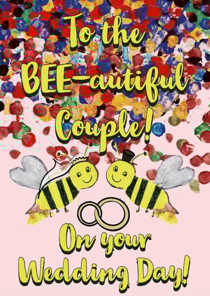 The sweetest card for a colourful couple on their wedding day! created by Purple Umbrella