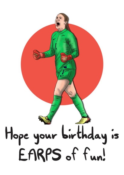 Lionesses Mary Earps Birthday Card - Football fan for England! created by SeariouslyCreative