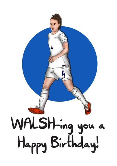 Kiera Walsh Birthday Card - Football fan for England! created by SeariouslyCreative