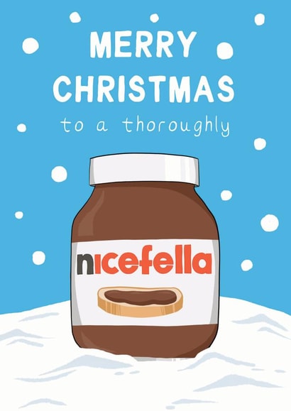 Funny Christmas Card - Nutella - Nicefella created by Running with Scissors
