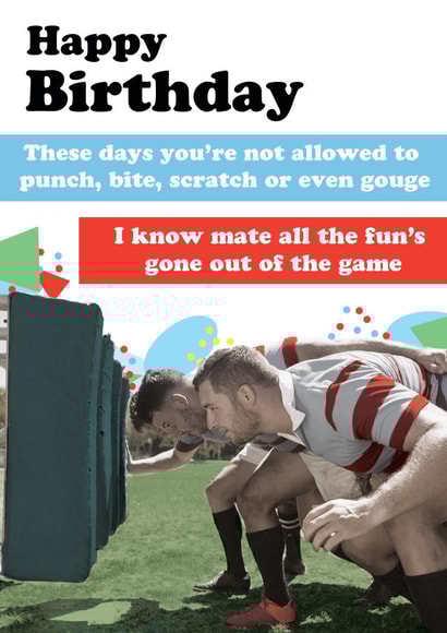 Funny Birthday Card - Rugby created by Quitting Hollywood