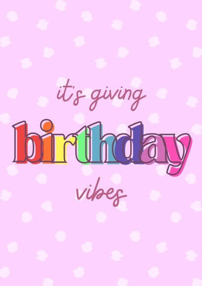 Cute Birthday Card for Friend - Rainbow - Birthday Vibes created by Ellen Cherry