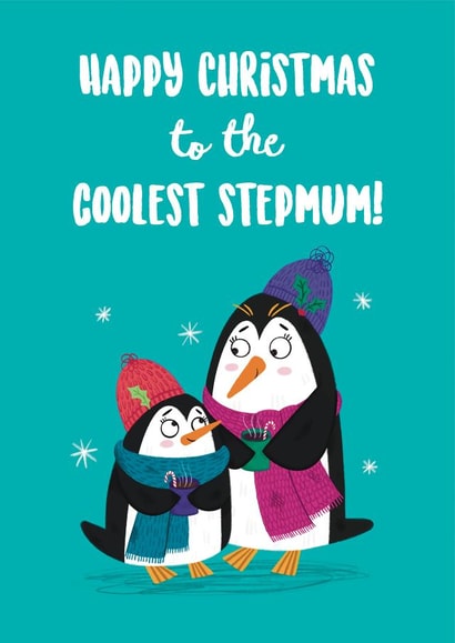 Cute Christmas Card - Coolest Stepmum created by Hannah Jayne Lewin