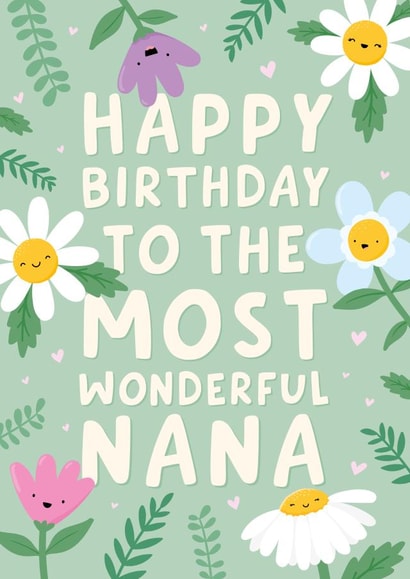 Heartfelt Birthday Card - Most Wonderful Nana created by Macie Dot Doodles
