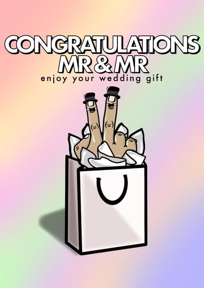 Rude Gift Bag - Wedding - Mr & Mr created by fyou cards