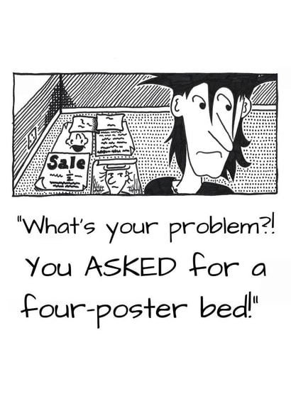 Any occasion - any recipient - four poster bed. created by The Doldrums