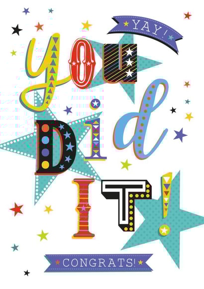 Traditional Congratulations Card - You Did It! created by IC&G