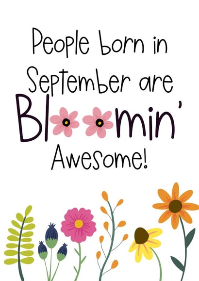 Pretty Birthday Card - September - Bloomin' Awesome created by Naomi Park