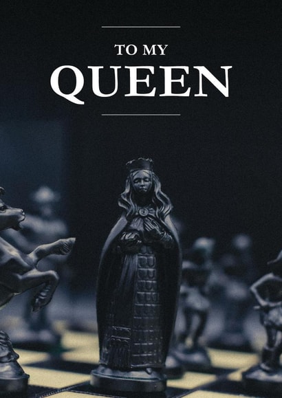 Queen in chess card | for girlfriend | for wife | Anniversary | Just to say created by Inspire Inc