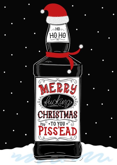 Rude Christmas Card - Jack Daniel's Whiskey - Pisshead created by  la la la     Designs
