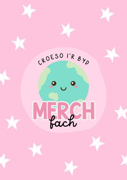New Baby Girl Welsh Card - March Fach Croeso i'r Byd Cymraeg created by Queen B & Co.