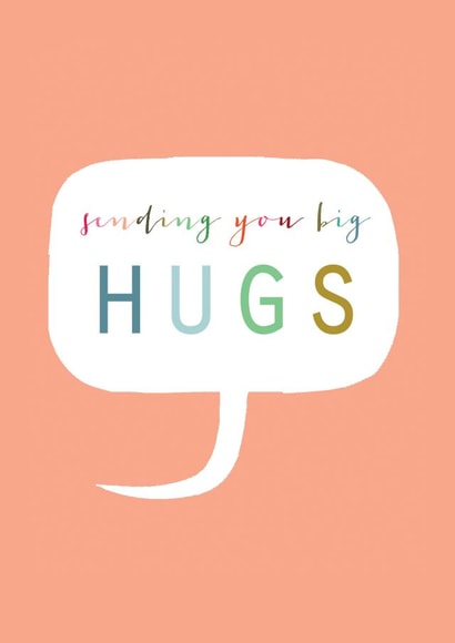 Cute Thinking of You Card - Speech Bubble - Sending Big Hugs created by Kali Stileman