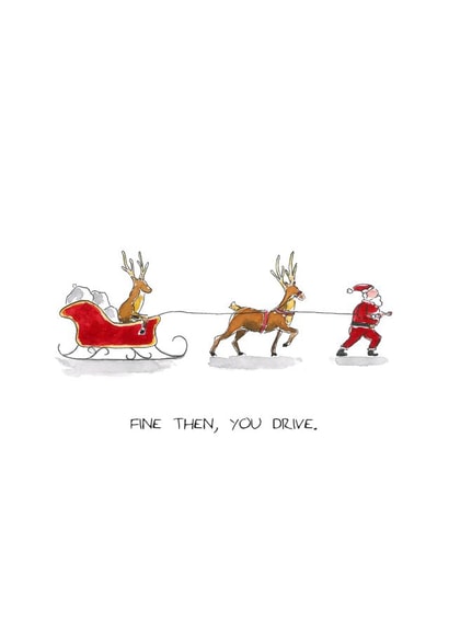 Funny Christmas Card - Santa Drive created by RossJDesigns