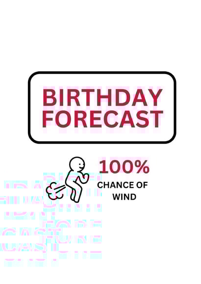 Birthday Forecast 100% Chance of Wind created by Kelly May