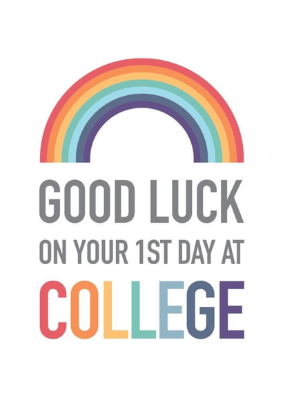 Good Luck Starting College Rainbow Card created by Studio 9
