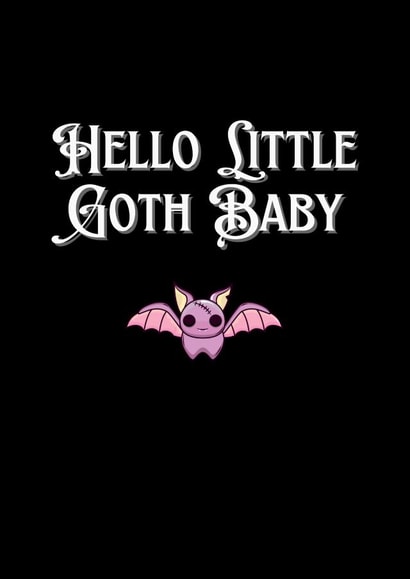 Gothic New Baby Card For Goth Parents created by Gothica