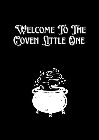 Gothic & Witchy New Baby Card for your gothic and witchy friends created by Gothica 