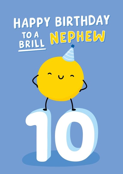 Cute Birthday Card - Nephew -10th created by Macie Dot Doodles