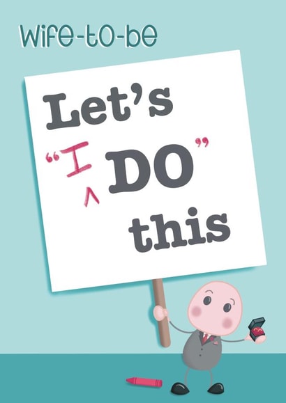 Cute Wedding Card - Wife To Be created by Presents Felt