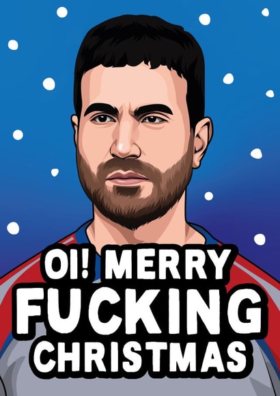 Funny and Rude Christmas Card - Ted Lasso - Roy Kent created by All Things Banter