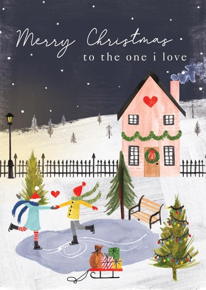Pretty and Heartfelt Christmas Card - One I Love | thortful