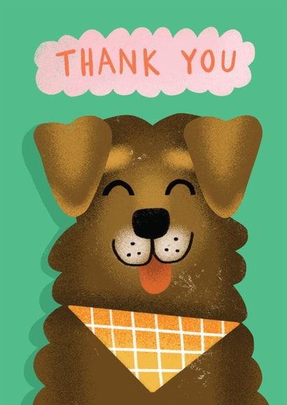 Cute Thank You Card - Dog created by AbiGoLucky
