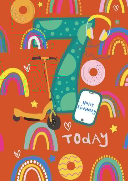 Cute Birthday Card - 7th created by IC&G